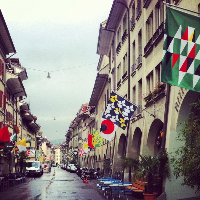 Bern Biennale 53 Flags on Rathausgasse